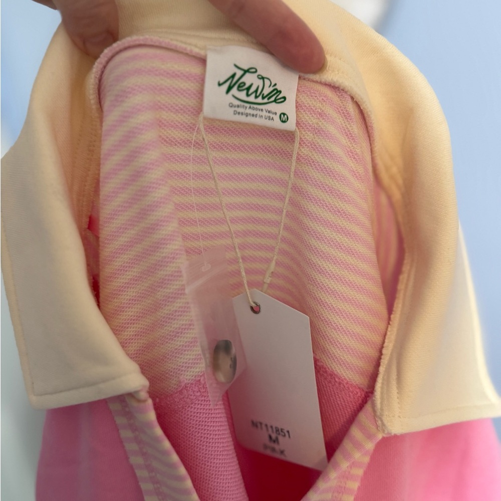 Polo Pullover Top with Stripes - Picture 6 of 7